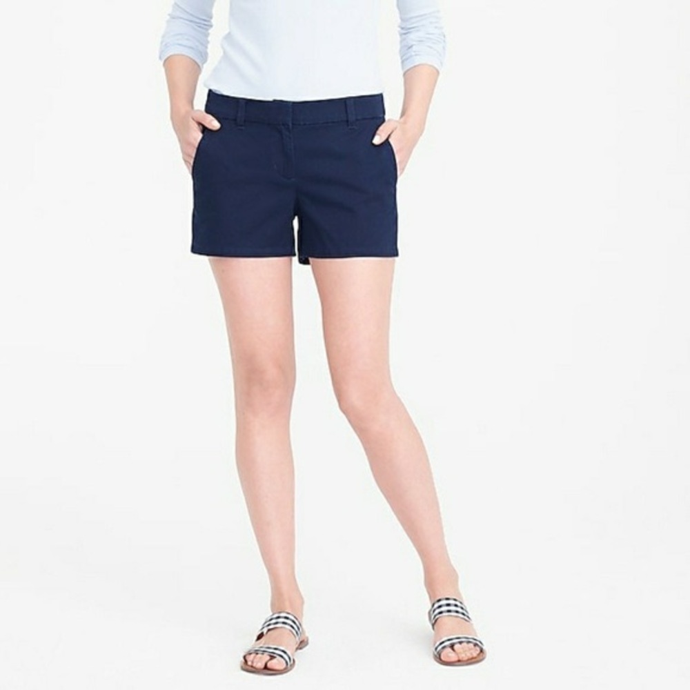 J.CREW navy chino shorts